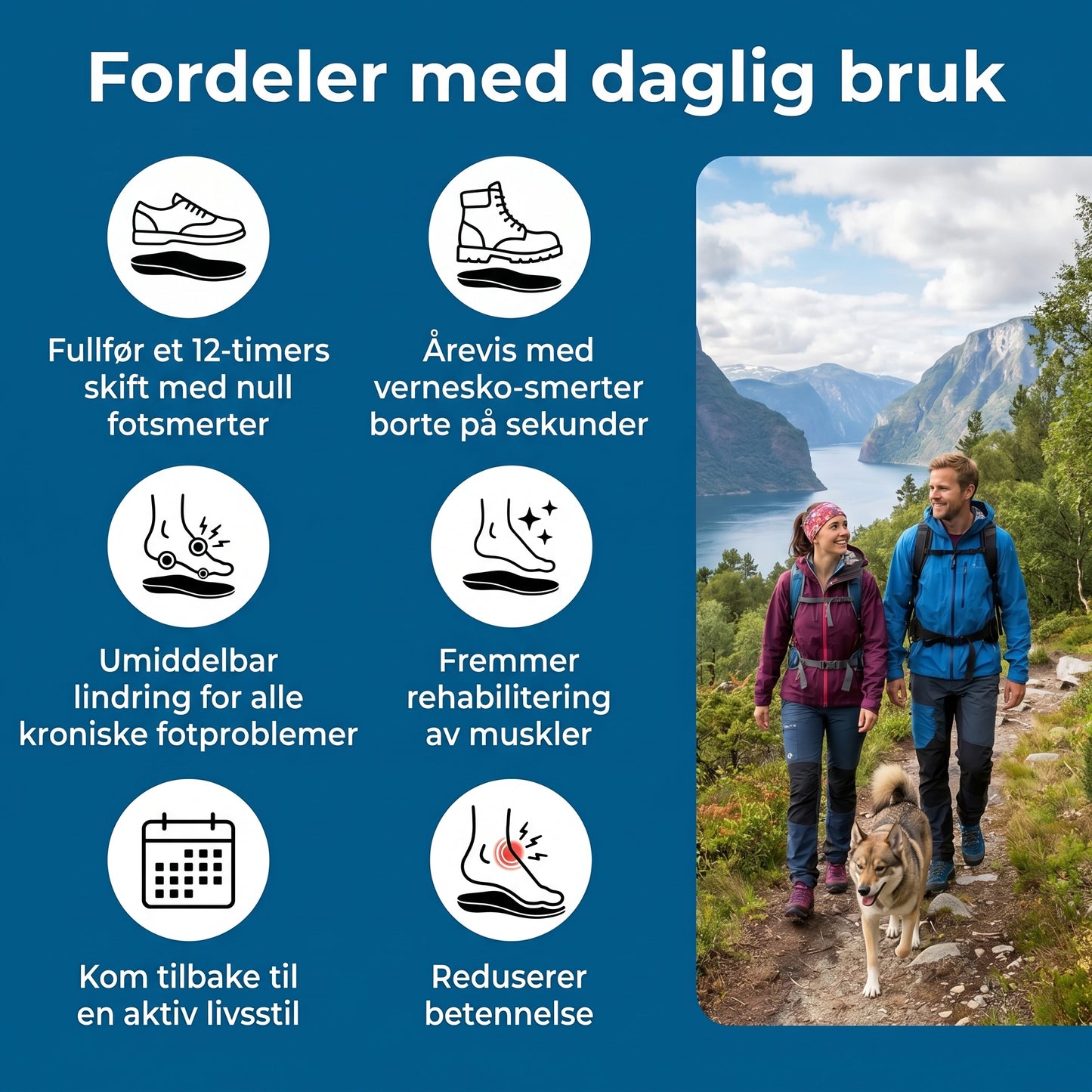 ErgoSoles™ – Mindre trykk for føttene dine